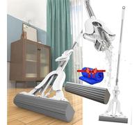 Collodion Mop, pieghevole spugna Mop, mini mop portatile Self-Squeeze Piccola Mop, Lazy Hand Wash Free Strong Absorbent Mop, Wet and Dry Use, Water-Absorbing Squeezing Mop (colore:13in