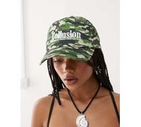 COLLUSION - Cappellino con stampa mimetica multicolore ricamato One Size