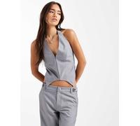 COLLUSION - Gilet sartoriale aderente color antracite stile corsetto-Grigio 38