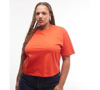 COLLUSION Plus - T-shirt a maniche corte squadrata rossa-Rosso 3XL