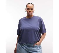 COLLUSION Plus - T-shirt squadrata a maniche corte blu scuro 3XL