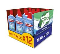 Collutorio Colgate Triple Action 12 x 500 ml, aiuta a Combattere l'Alito Cattivo, Riduce Efficacemente i Batteri, Collutorio al Fluoro, Clinicamente Testato dai Dentisti