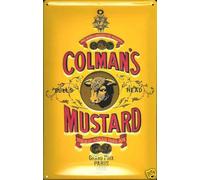 Colmans Senape Goffrato Insegna Acciaio 300mm x 200mm (hi )