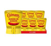 Colman's Senape Inglese Originale nel pratico formato squeeze top down, senape inglese superfine e vegana, macinata doppia (6 Pezzo (6 x 150g))