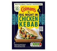 Colman's Weekend Wonders Chicken Kebab Meal Maker ricetta mix di spezie per un pasto in famiglia da asporto perfetto con pane pitta 30 g