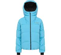 Colmar - Giacca da sci in piuma naturale e impermeabile - Ladies Down Jacket Ski Cozy Chic Capri Blue Black in Softshell - Taglia 42 FR