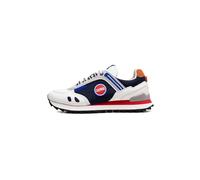 Colmar Travis Sport Dual, Scarpe da Ginnastica Unisex-Adulto, Bianco Blu Navy Rosso, 41 EU