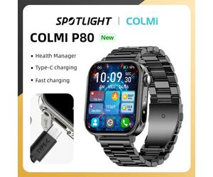 COLMI P80 Tipo-c Smartwatch Uomo Donna Salute Manager Chiamata Bluetooth IP67 Torcia impermeabile Smart Watch per Xiaomi iOS Phone