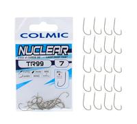 Colmic - 20 Ami da Pesca TR99 in Acciaio Carbonio Bronze Taglia 7 - Flatted, Round, Barb, Twisted - Speciali per Trota Lago e Esche Naturali - Prodotto Ufficiale Colmic