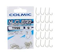 Colmic - 20 Ami da Pesca TR99 in Acciaio Carbonio Bronze Taglia 9 - Flatted, Round, Barb, Twisted - Speciali per Trota Lago e Esche Naturali - Prodotto Ufficiale Colmic