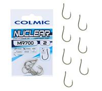 Colmic - 5 Ami da Pesca MR700 in Acciaio Carbonio Bronzo, Taglia 2 - Ringed, Forced, Barb - Ultraleggeri e Resistenti - Ideali per Pesca in Mare - Prodotto Ufficiale Colmic