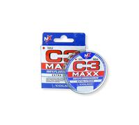 Colmic C3 MAXX - Fluorocarbon 100% Extra Strong 50m - Invisibile in Acqua, Alta Resistenza all’Abrasione, Ottima Tenuta al Nodo - Made in Japan - Bobina Compatta (⌀ 0,115)