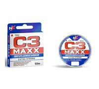 Colmic C3 MAXX - Fluorocarbon 100% Extra Strong 50m - Invisibile in Acqua, Alta Resistenza all’Abrasione, Ottima Tenuta al Nodo - Made in Japan - Bobina Compatta (⌀ 0,168)