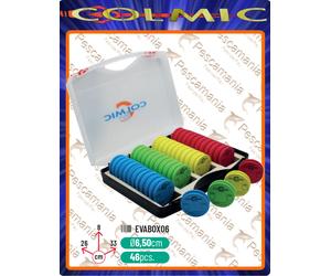 Colmic Eva Box scatola con rotolini surf casting travi cm Ø6,50 |46 pcs