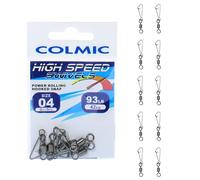Colmic Power Rolling + Hooked Snap - Girella con Moschettone in Acciaio Inox - 10 Misure Disponibili - Elevata Tenuta, Rotazione Fluida e Aggancio Rapido - 5 Pezzi (22)