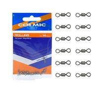 Colmic Rolling Girella Doppia Antitorsione - Accessorio Terminale Pesca in Acciaio Inox - 10/12/24 Pezzi - Testata Fino a 60 kg - Misure da 6 a 24 - Prodotto Ufficiale (14)