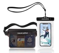 COLOCASTLE Custodia Impermeabile Smartphone, Borsa Impermeabile Mare, Sacca Stagna, Dry Bag, IP68 Marsupio Subacquea con Cintura Regolabile per Spiaggia Nuoto, Canottaggio, Pesca, Escursioni
