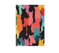 Coloful Cats Shadow Art Garden Bandiere banner per esterno per decorazione portico 28x40 double face