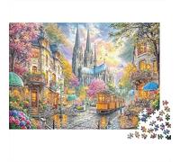 Cologne Cathedral Puzzle 1000 Pezzi Cattedrale di Colonia fantasy in villaggio accogliente regalo per amanti gioco stimolante intrattenimento creativo