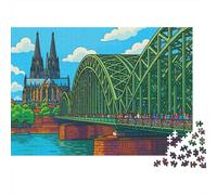 Cologne Cathedral View Puzzle 1000 Pezzi Adulti E Bambini Intrattenimento Creativo Puzzle Molto Difficile Decorazione Murale Stimolo Cognitivo Cartone Riciclato 52x38cm/1000pcs