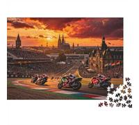 Cologne Circuit 1000 Pezzi Jigsaw Puzzle Riciclabile Motorcycle Race Puzzles per Anziani Accessori per il Tempo di Gioco in Famiglia Allevia la Demenza Senile Great Regalo 38x26cm/1000 Pezzi
