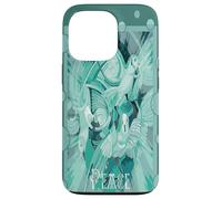 Colomba con testo celtico della pace in toni acqua Custodia per iPhone 13 Pro