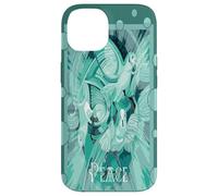 Colomba con testo celtico della pace in toni acqua Custodia per iPhone 14