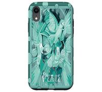 Colomba con testo celtico della pace in toni acqua Custodia per iPhone XR