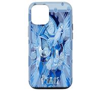 Colomba con testo celtico della pace in toni blu Custodia per iPhone 12/12 Pro