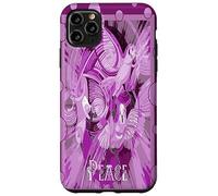 Colomba con testo celtico della pace in toni lilla Custodia per iPhone 11 Pro Max