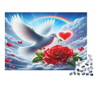 Colomba della Pace e dell'Amore Puzzle 1000 Pezzi Carta riciclata per adulti Puzzle per adulti Gioco difficile e stimolante Ottima idea regalo per creatività e regali 70x50cm/1000pcs