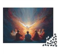 Colomba dello Spirito Santo Puzzle 1000Pcs Stile pittura a olio Decorazione Per La Casa. Rilassamento E Intelligence Per Adulti E Bambini Da 14 Anni 1000pcs (75x50cm)