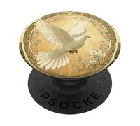 Colomba di Natale Art Nouveau Design Estetico PopSockets PopGrip Adesivo
