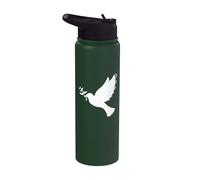 Colomba di pace con ramo di olio, simbolo della pace Stainless Steel Insulated Water Bottle