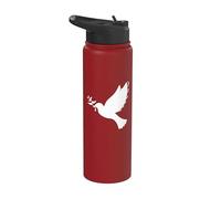 Colomba di pace con ramo di olio, simbolo della pace Stainless Steel Insulated Water Bottle
