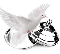 Colomba Pan of Collector - Argento Doppio Strato/Carica Trucchi Magici Fase Illusioni Accessori Gimmick Apparendo Magia