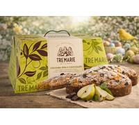 Colomba Pasquale Pera e Cioccolato Fondente 880g Dolce di Pasqua con Pere Candite e Gocce di Cioccolato Extra Fondente Lievitazione Naturale Confezione Shopper Elegante Idea Regalo Pasqua