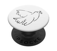Colomba Uccello della pace Ramo d'ulivo PopSockets PopGrip Adesivo