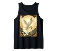 Colomba Uccello portando Un rametto di Oliva Natale Design Canotta