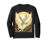 Colomba Uccello portando Un rametto di Oliva Natale Design Maglia a Manica