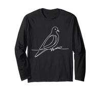 Colombaccio Line Art Ornitologo Maglia a Manica
