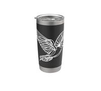 Colombaccio Linework Amante Uccelli Bicchiere termico in acciaio inox doppia parete
