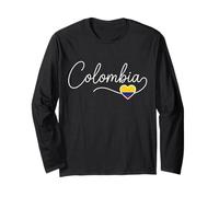 Colombia, Calligrafia, con, Bandiera, Cuore Maglia a Manica
