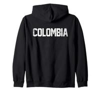 Colombia Country Name Athletic Fan Felpa con Cappuccio
