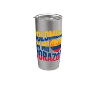 Colombia en Mi Corazón Orgoglio colombiano Bicchiere termico in acciaio inox doppia parete