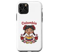 Colombia Girl Cute Colombian Flag Culture Traditional Girls Custodia per iPhone 11 Pro