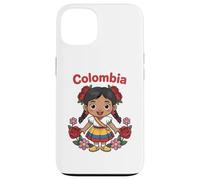 Colombia Girl Cute Colombian Flag Culture Traditional Girls Custodia per iPhone 13