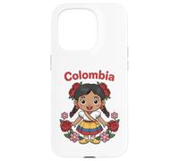 Colombia Girl Cute Colombian Flag Culture Traditional Girls Custodia per iPhone 15 Pro