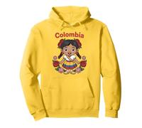 Colombia Girl Cute Colombian Flag Culture Traditional Girls Felpa con Cappuccio