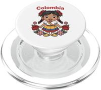 Colombia Girl Cute Colombian Flag Culture Traditional Girls PopSockets PopGrip per MagSafe